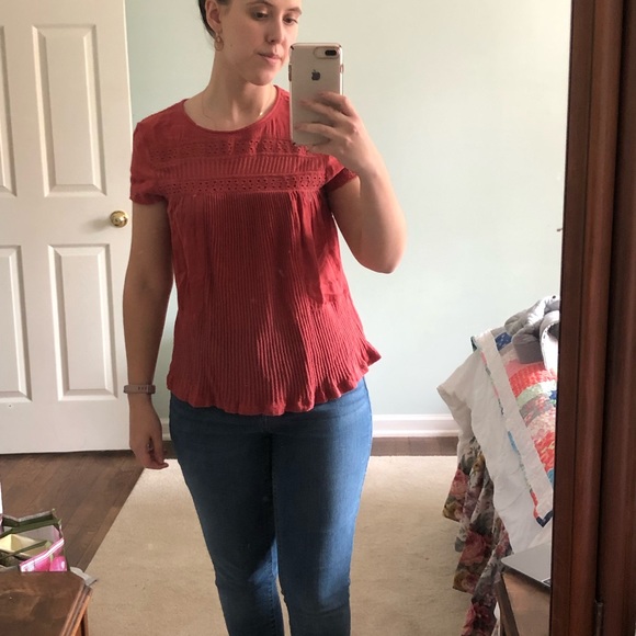 Rust/orange colored blouse - Picture 3 of 4